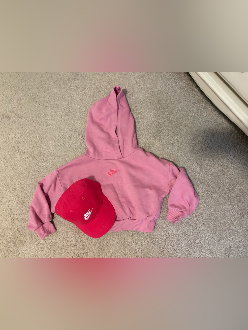 Nike 2T Girls Bundle: Nike Pink Hoodie & Nike Baseball Cap